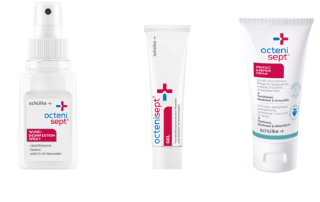 octenisept® Wund-Desinfektion, Gel und protect & repair cream